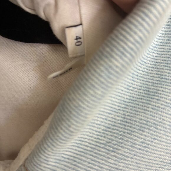 Sandro Mella Denim-Paneled Metallic Cotton-Blend Tweed Mini Dress Yellow&Blue - Picture 4 of 5